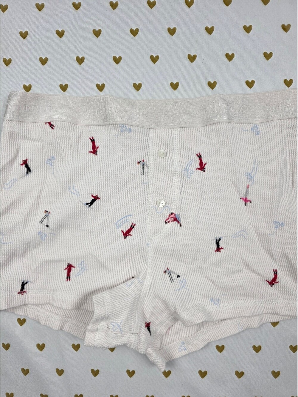 Victorias Secret Thermal Waffle SMALL Sleep Shorts Boxers Pajama Bottoms